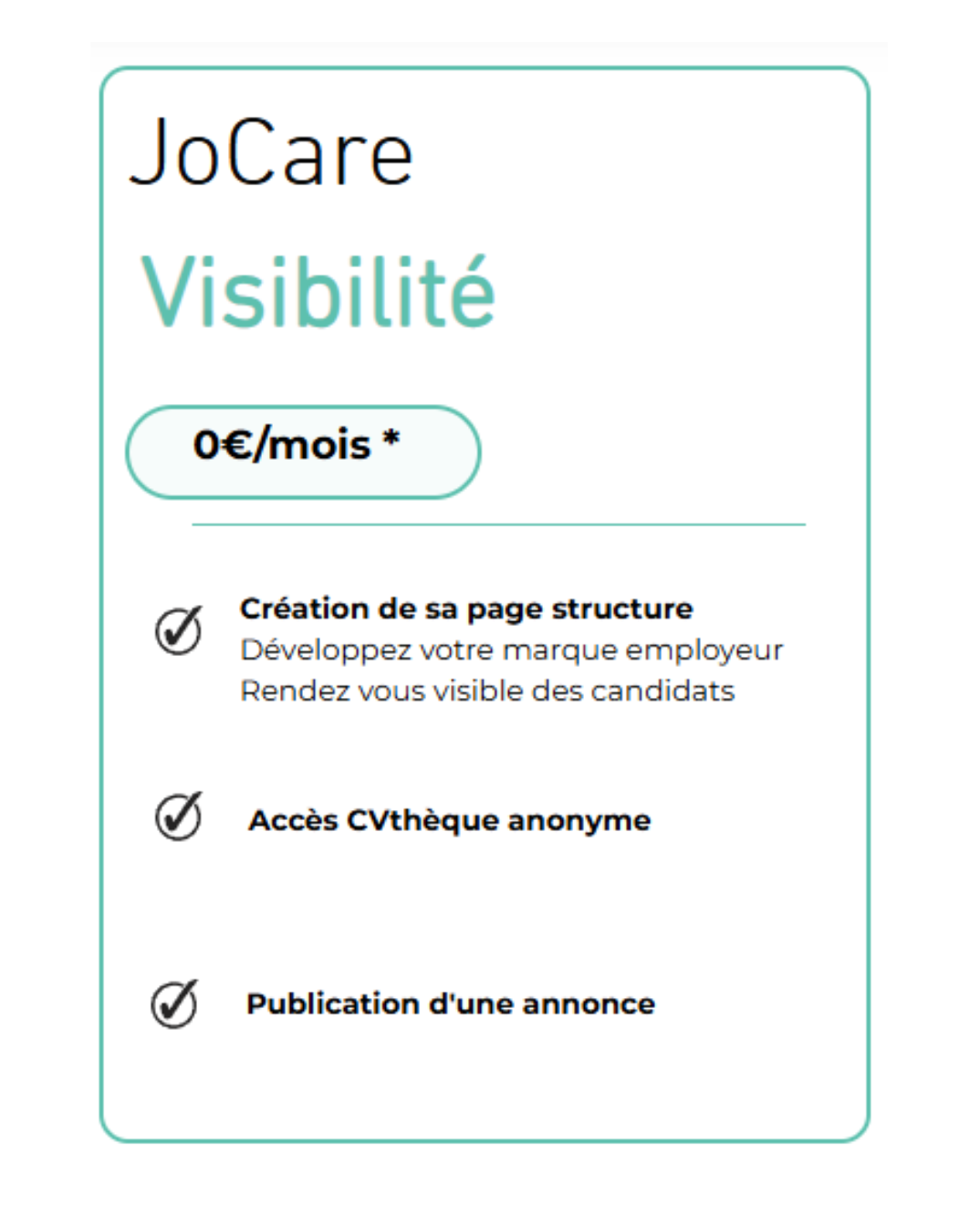 Abonnements JoCare visibilité